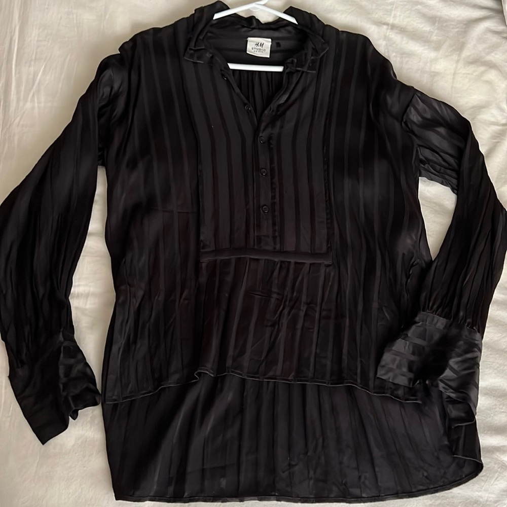 H&M Studio Black Dress Shirt - Size 10